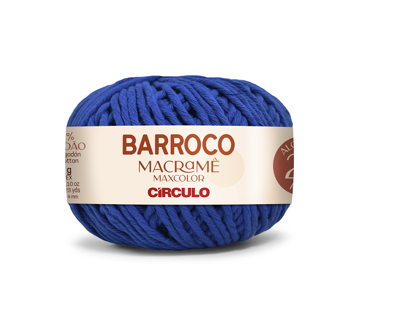 BARROCO MACRAMÊ MAXCOLOR AZUL CLÁSSICO