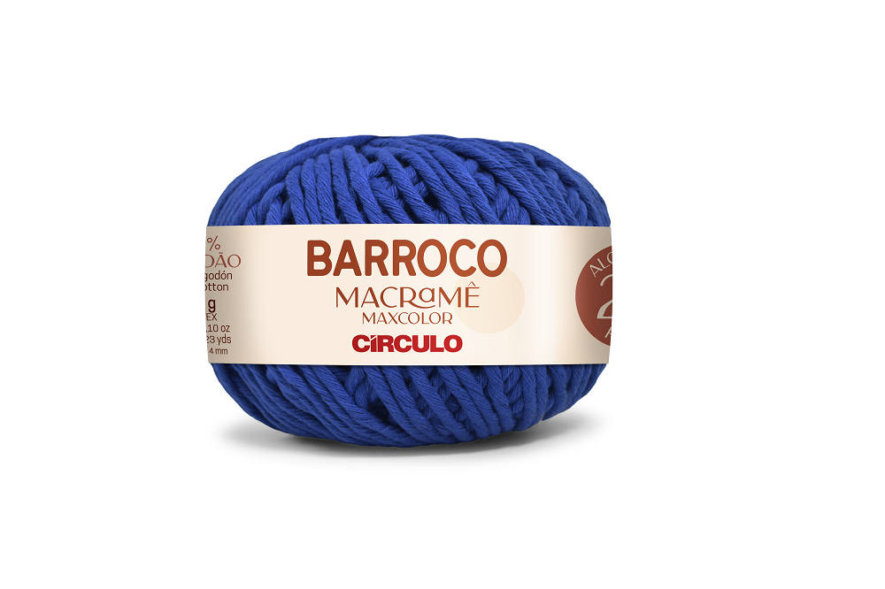 BARROCO MACRAMÊ MAXCOLOR AZUL CLÁSSICO