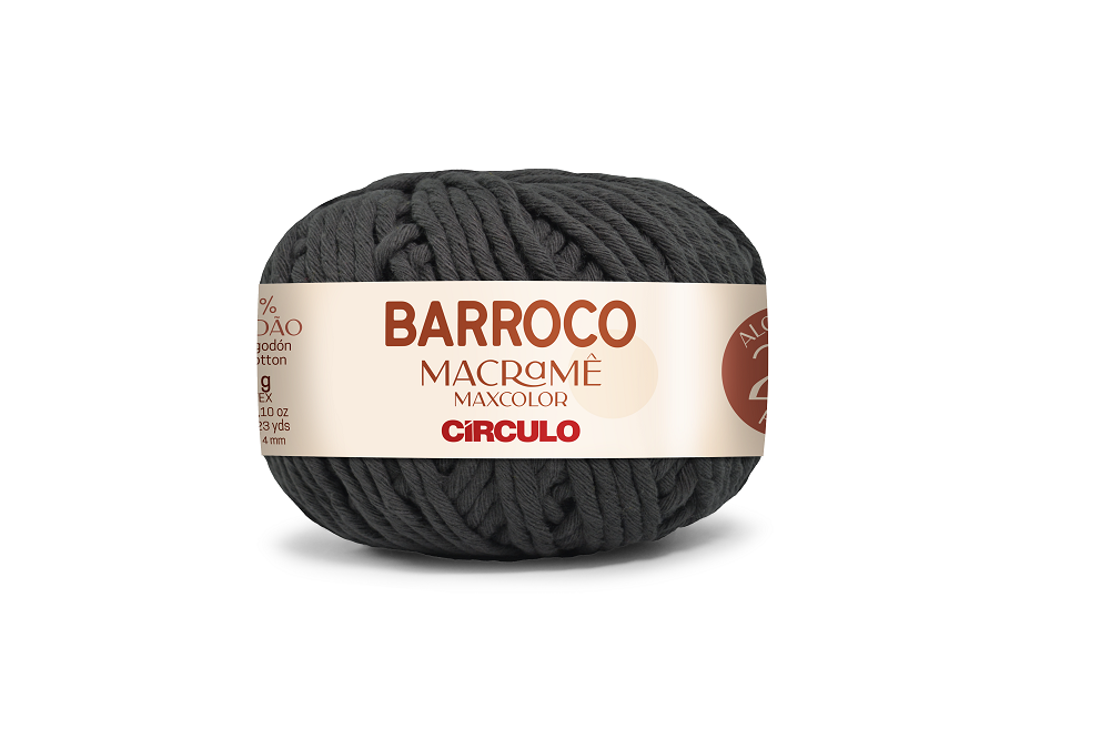 BARROCO MACRAMÊ MAXCOLOR CINZA ONIX
